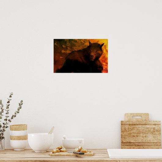 weerwolf bust poster (Keuken)