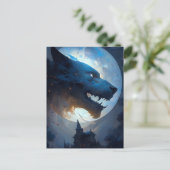 Weerwolf Dark Fantasy Horror Briefkaart (Staand voorkant)