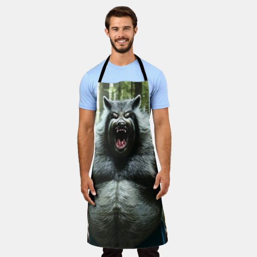 Weerwolf die at het hele dorp mannen chef-schort schort (Gedragen)