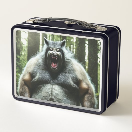 Weerwolf die de hele dorp lunchbox 2 kant opgegete (Achterkant)