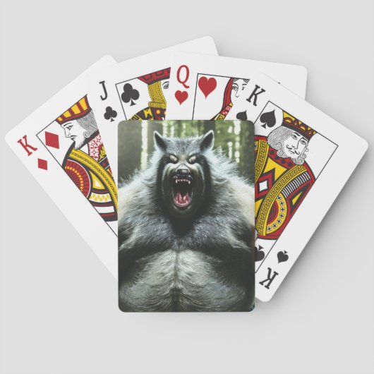 Weerwolf die hele dorp at Poker speelkaarten (Achterkant)