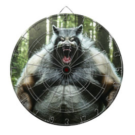 Weerwolf die het hele dorp dartboard at dartbord