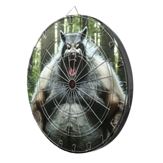 Weerwolf die het hele dorp dartboard at dartbord (Voorkant Rechts)