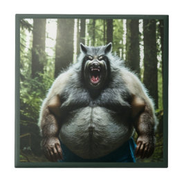 Weerwolf die het hele dorp kleine tegel at tegeltje