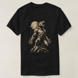 Weerwolf die naar de Maan huilt - Halloween Grafis T-shirt