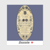 Weerwolf dranketiket wolfsbane sticker (Vel)
