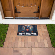 Weerwolf eet snoep Gelukkig Halloween