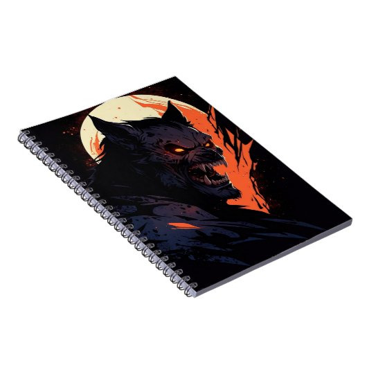 Weerwolf en bloedmaan notitieboek (Rechterzijde)