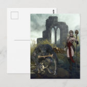 Weerwolf en vampier Halloween Briefkaart (Voorkant / Achterkant)