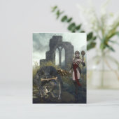Weerwolf en vampier Halloween griezelig Briefkaart (Staand voorkant)
