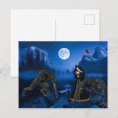 Weerwolf en vampier Halloween griezelig Briefkaart (Voorkant / Achterkant)
