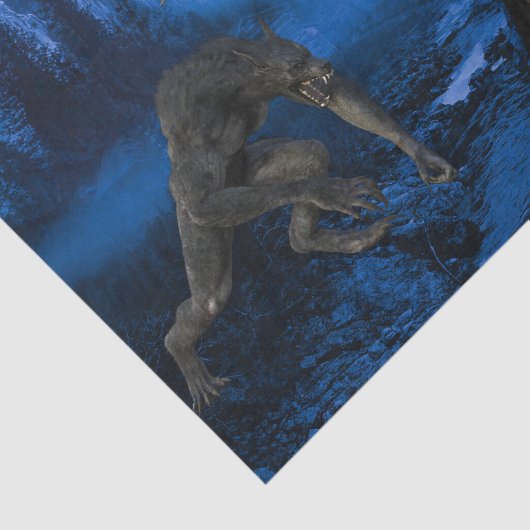 Weerwolf en vampier Halloween Tissuepapier (Detail)