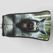 Weerwolf golfclub putter hoofddekking golfheadcover (Voorkant)