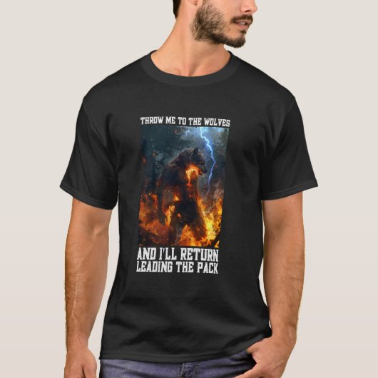 Weerwolf gooit me naar de wolven Cringe Alpha Wolf T-shirt (Voorkant)
