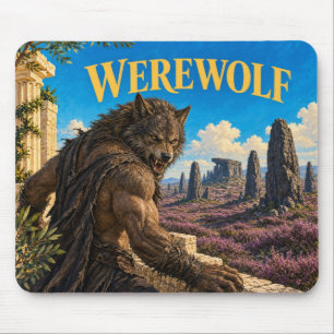 Weerwolf, Gotische Fantasie Monster Muismat