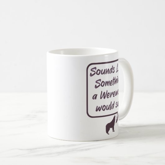 Weerwolf Grappig Party Game Beschuldigen Gezegde Koffiemok (Voorkant rechts)