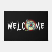 Weerwolf Greyback Red Volle Maan Halloween Entrywa Deurmat (Voorkant)