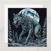  weerwolf grommen op een volle maannacht (Voorkant / Achterkant)