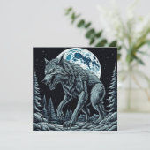  weerwolf grommen op een volle maannacht (Staand voorkant)