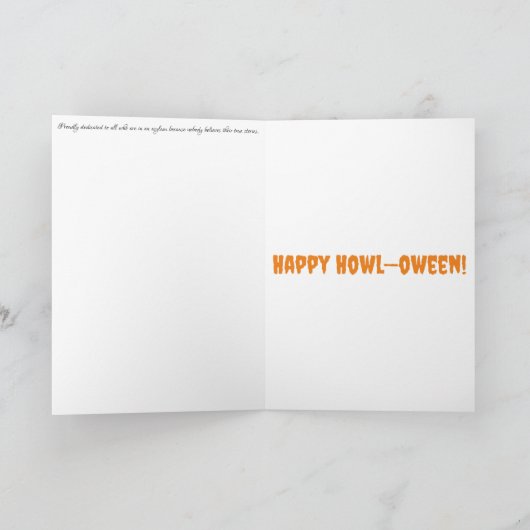 "Weerwolf" Hallowe’en Kaart (Binnen)