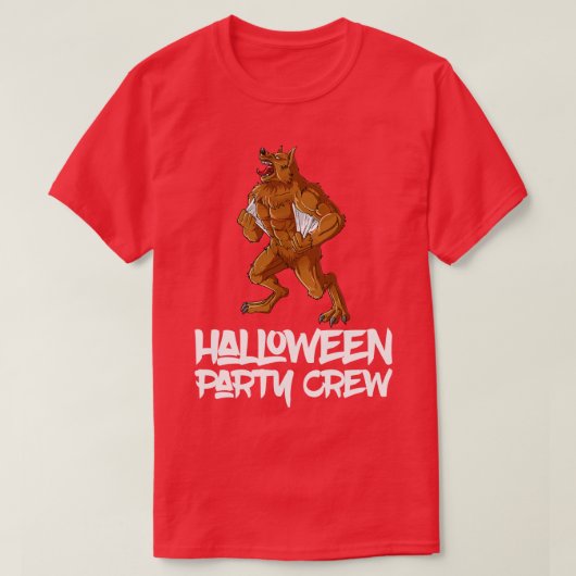 Weerwolf Halloween bijpassend kostuum T-shirt (Design voorkant)