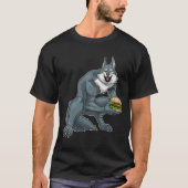Weerwolf Halloween Burger T-shirt (Voorkant)