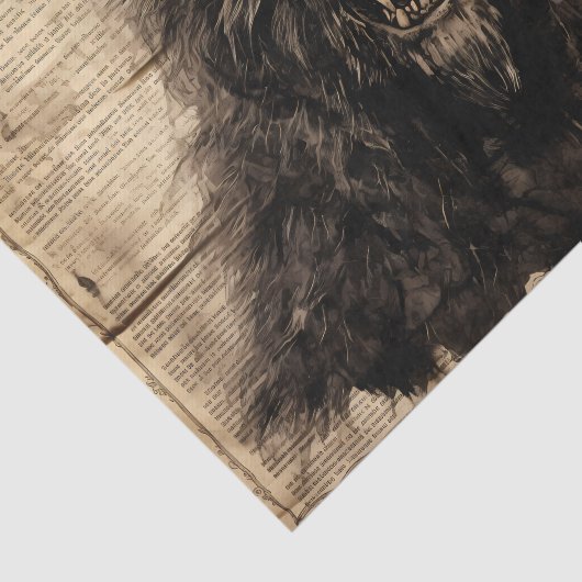  weerwolf Halloween Decoupage Tissuepapier (Detail)