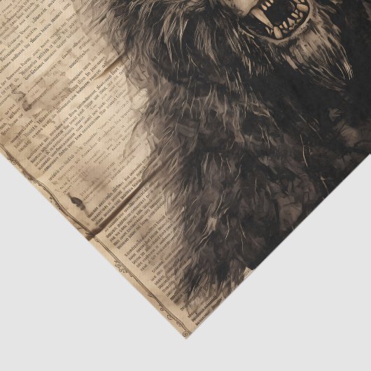  weerwolf Halloween Decoupage Tissuepapier (Detail)