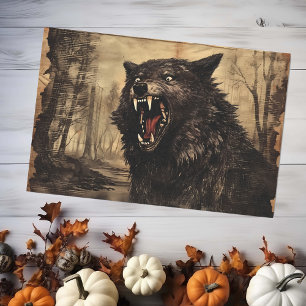 weerwolf Halloween Decoupage Tissuepapier