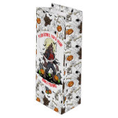 🐺 Weerwolf Halloween Gift Bag 🎃💀 Wijn Cadeautas (Voorkant Gekanteld)
