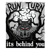 Weerwolf Halloween Horror Design Run Turn Ai-Art T-shirt