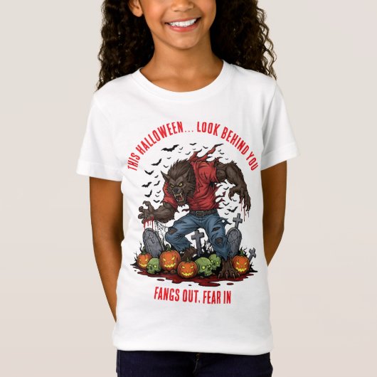 🐺 Weerwolf Halloween Horror T-shirt 🎃 (Voorkant)