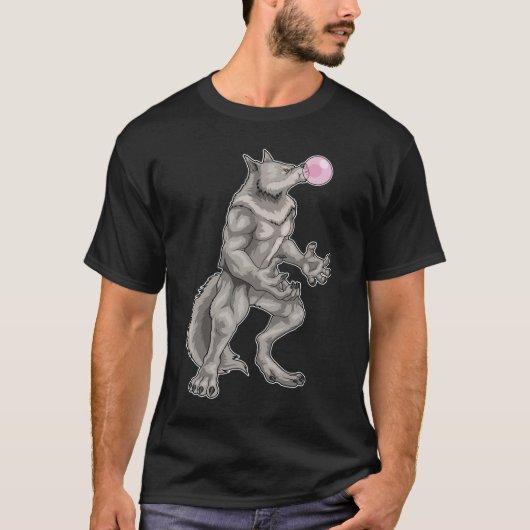 Weerwolf Halloween kauwgom T-shirt (Voorkant)