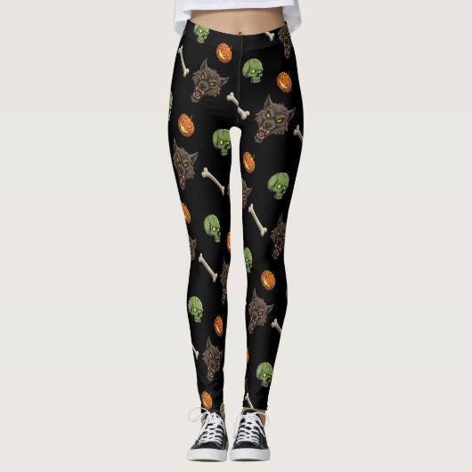 🐺 Weerwolf Halloween Leggings 🎃💀 (Voorkant)