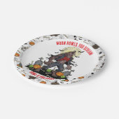 🐺 Weerwolf Halloween Papier Borden 🎃💀 Papieren Bordje (Gekanteld)