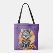Weerwolf Halloween Snoep Trick or treat Tote Bag (Achterkant)