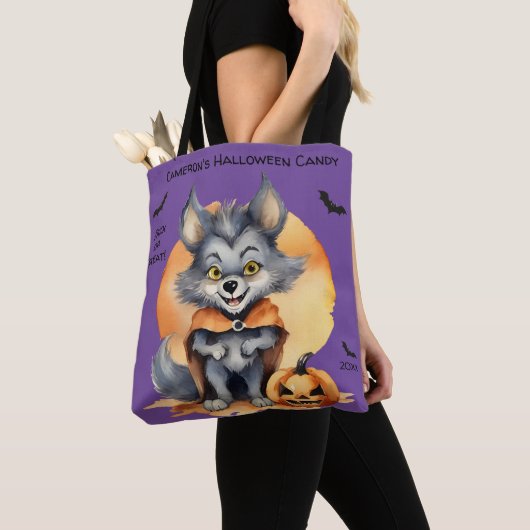 Weerwolf Halloween Snoep Trick or treat Tote Bag (Dichtbij)