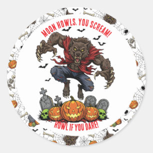 🐺 Weerwolf Halloween Stickers & Labels 🎃💀
