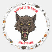 🐺 Weerwolf Halloween Stickers & Labels 🎃💀 (Voorkant)
