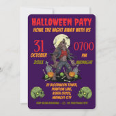 🎃 Weerwolf Halloween Uitnodigingskaart 🐺 Kaart (Voorkant)