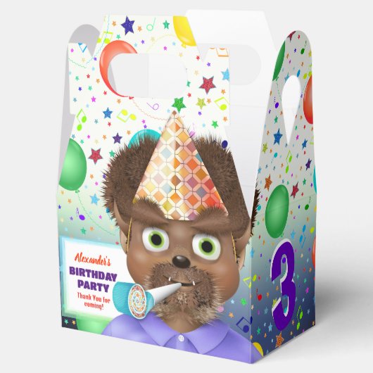 Weerwolf Halloween verjaardagsfeestje Bedankdoosjes (Geopend)