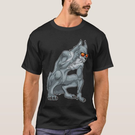 Weerwolf Halloween Zonnebril T-shirt (Voorkant)