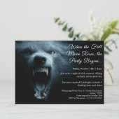 Weerwolf Howl Halloween Kostuum Party Uitnodiging (Staand voorkant)