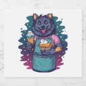 Weerwolf Ice Cream Stand Sparkling Wijnetiket (Enkel label)