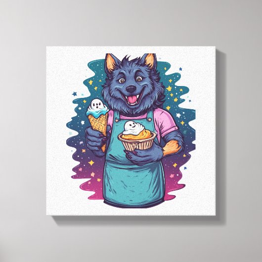 Weerwolf Ijsstand Canvas Afdruk (Voorkant)