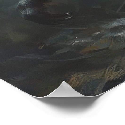 Weerwolf in de nacht, Art Poster Print (Hoek)