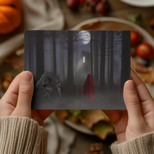 Weerwolf Little Red Riding Hood Spooky Briefkaart