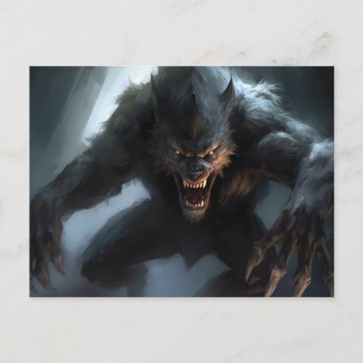 Weerwolf Lycan Briefkaart (Voorkant)