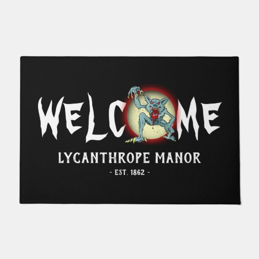 Weerwolf Lycanthrope personaliseren Volle Maan Deurmat (Voorkant)