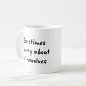 weerwolf maakt zich zorgen koffiemok (Voorkant links)